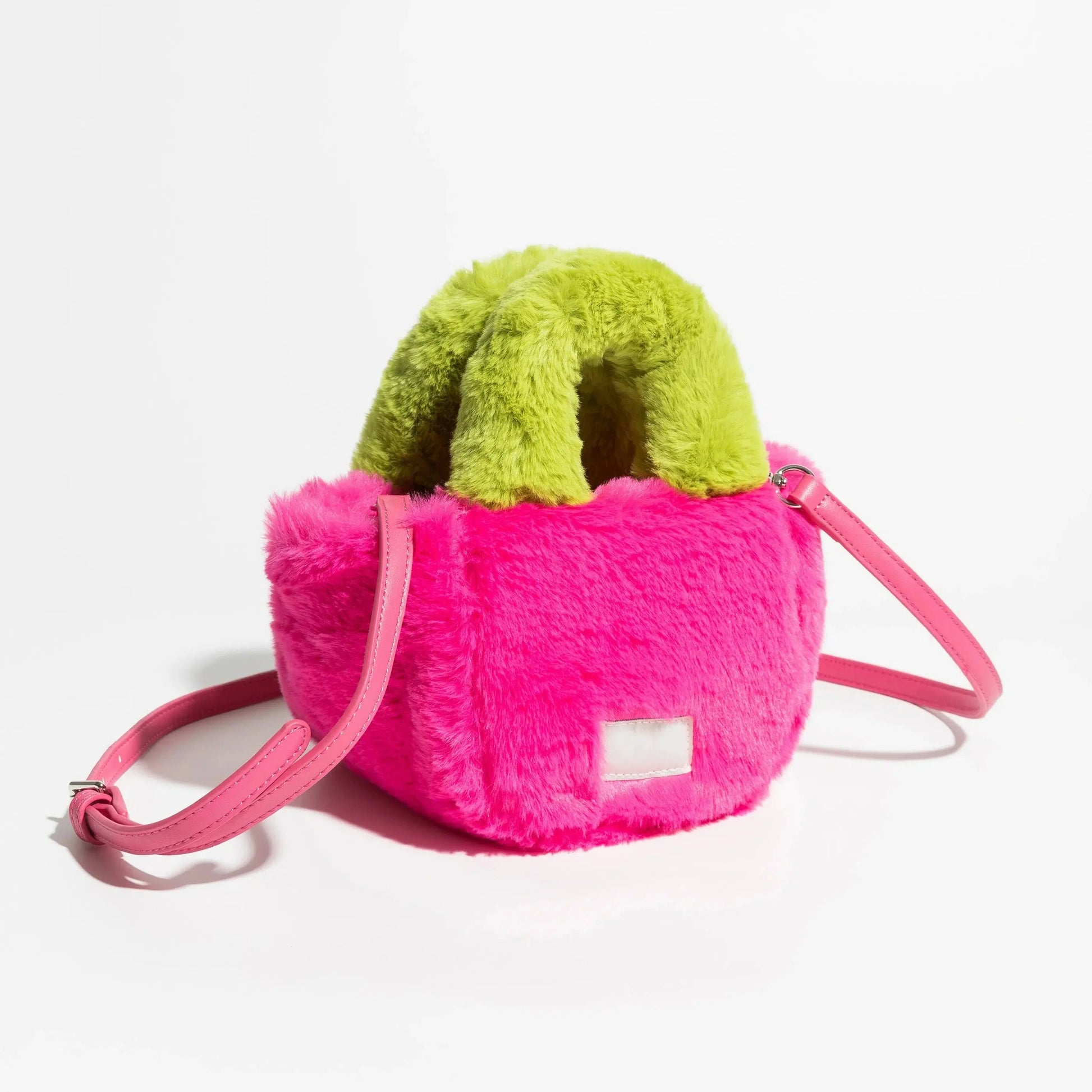 Fluffy Faux Fur Basket Handbag - KAYSMAR