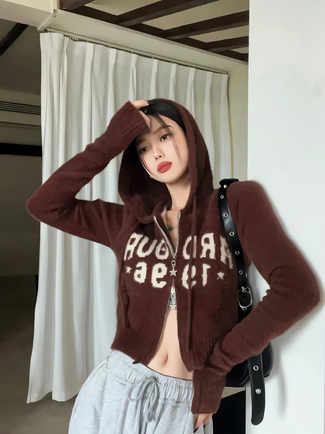 Fluffy Double Zip-Up Hoodie - KAYSMAR