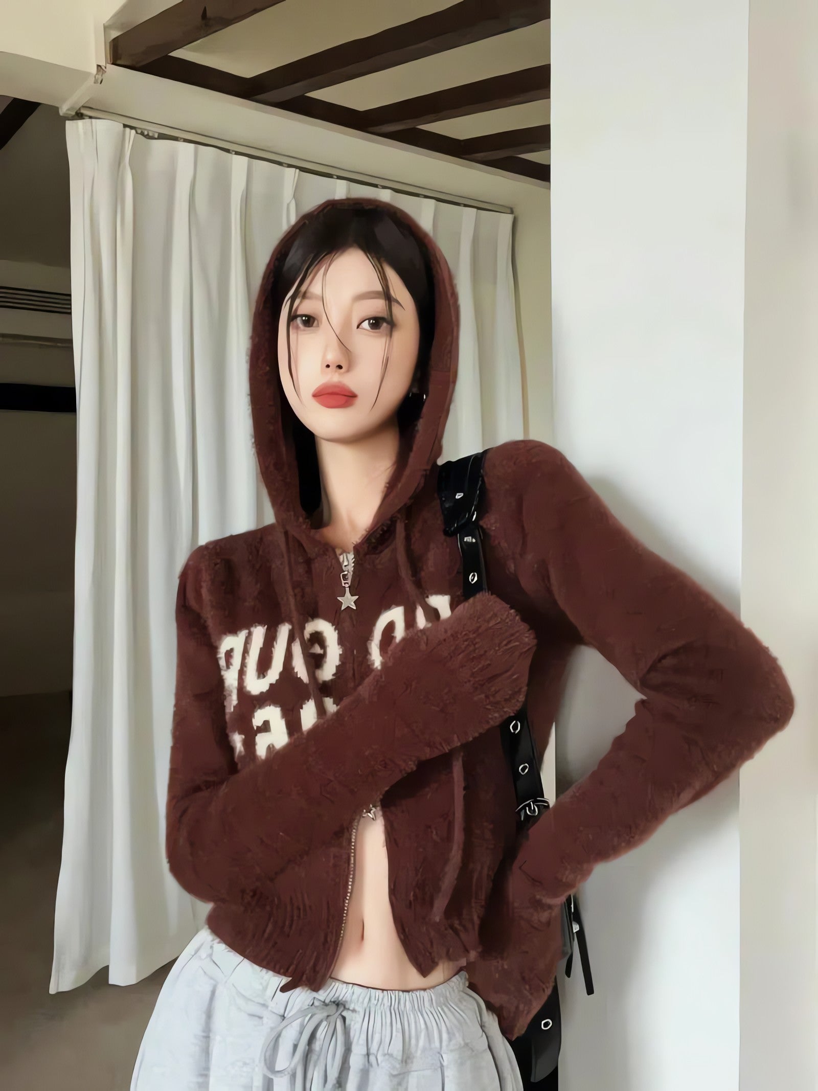 Fluffy Double Zip-Up Hoodie - KAYSMAR