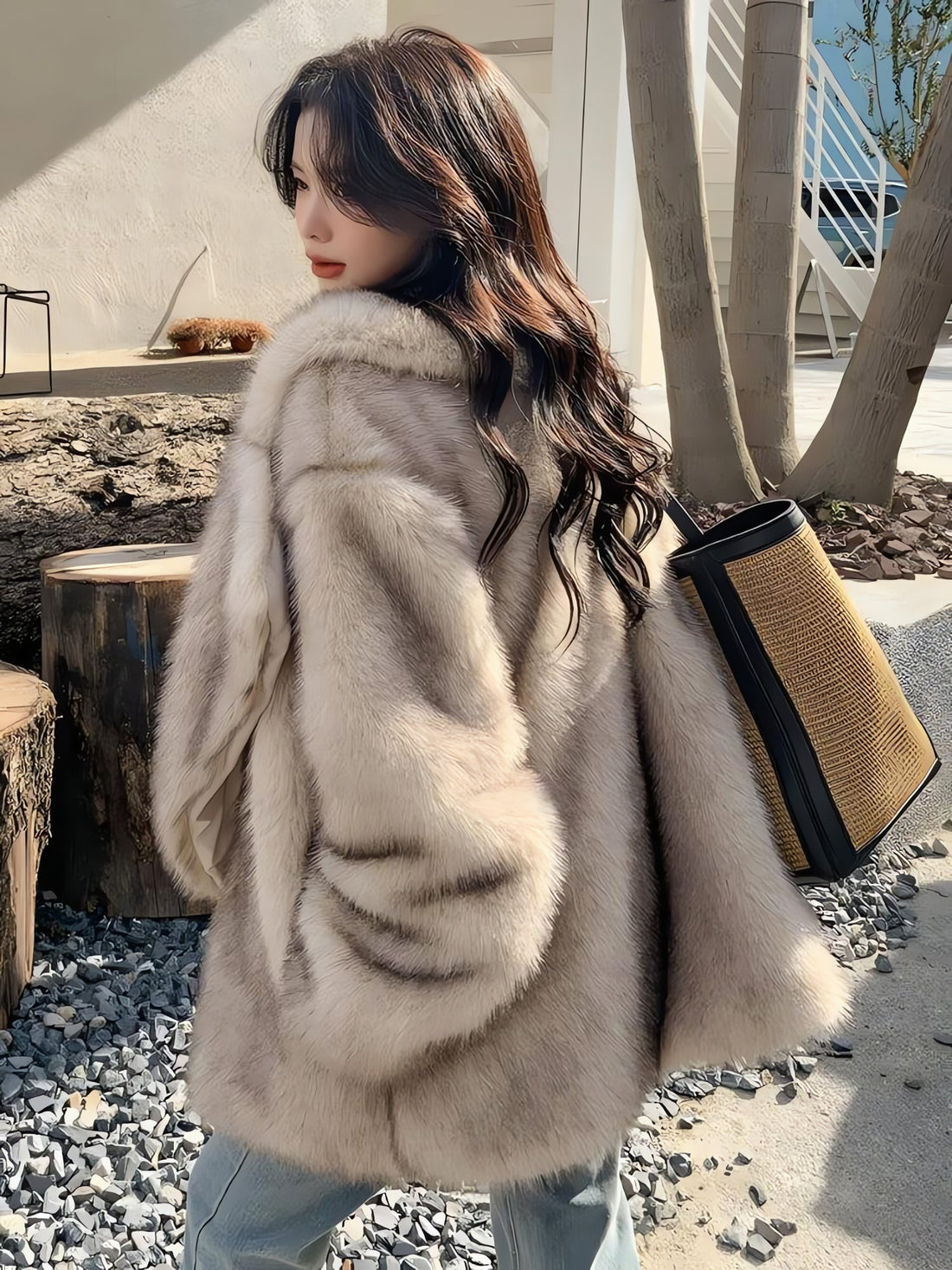 Fluffy Faux Fur Jacket - KAYSMAR