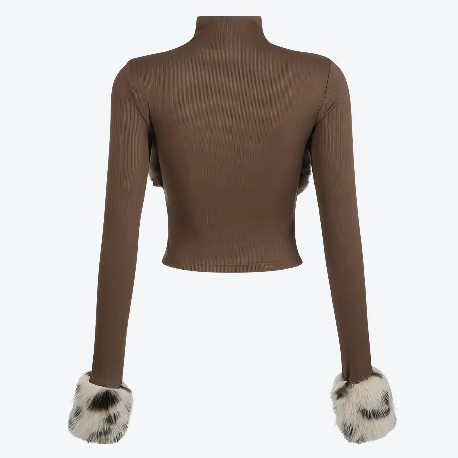 Fluffy Leopard Top