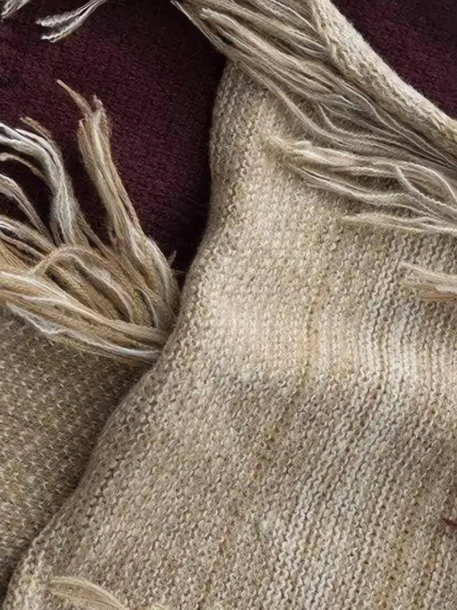 Fringe Patchwork Knitted Sweater - KAYSMAR