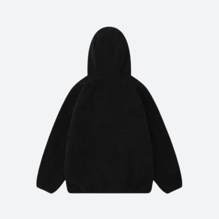 Funnel Neck Zip-Up Teddy Hoodie - KAYSMAR