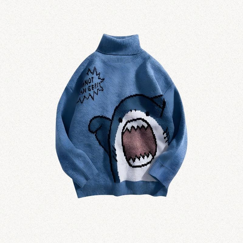 Funny Shark Knitted Sweater - KAYSMAR