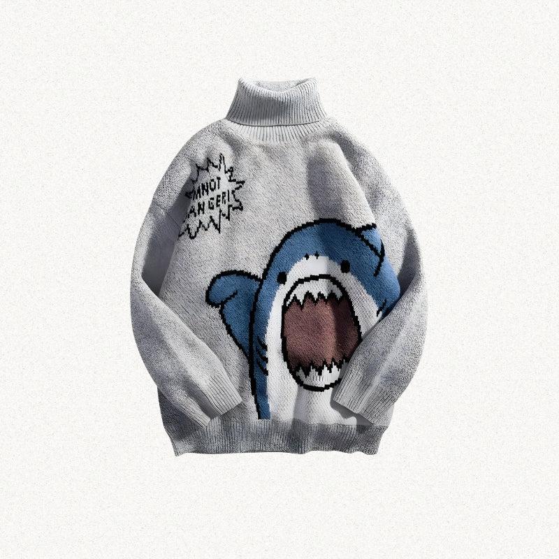 Funny Shark Knitted Sweater - KAYSMAR