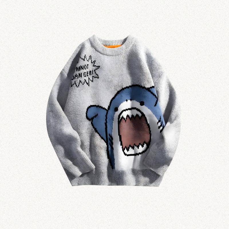 Funny Shark Knitted Sweater - KAYSMAR