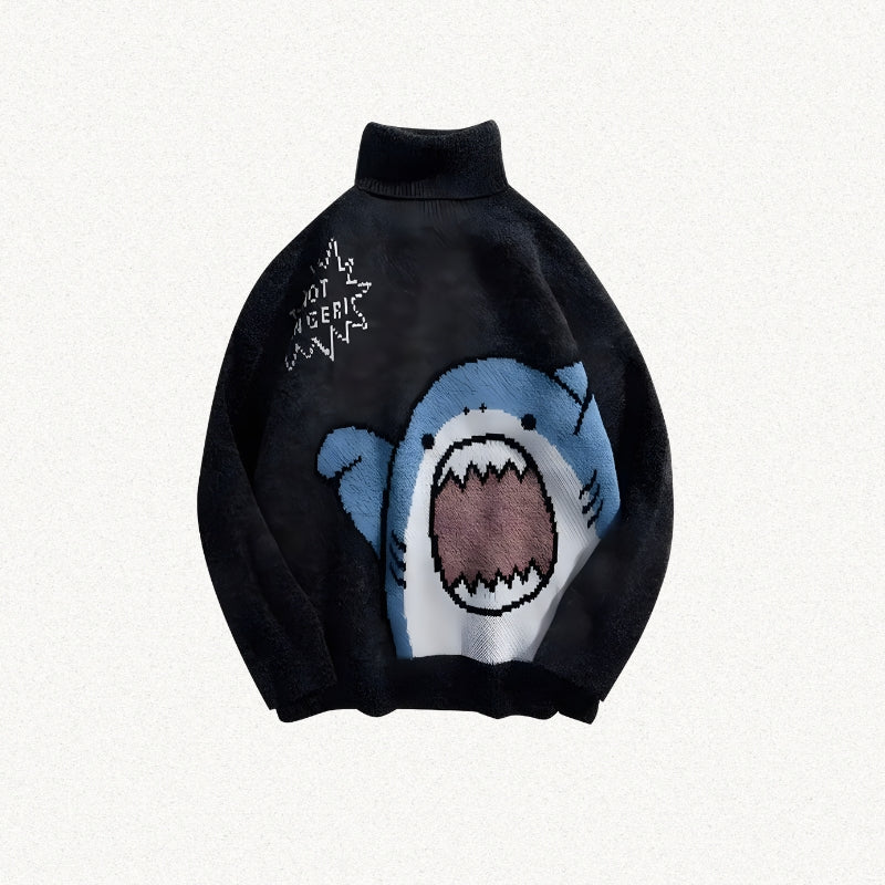 Funny Shark Knitted Sweater - KAYSMAR
