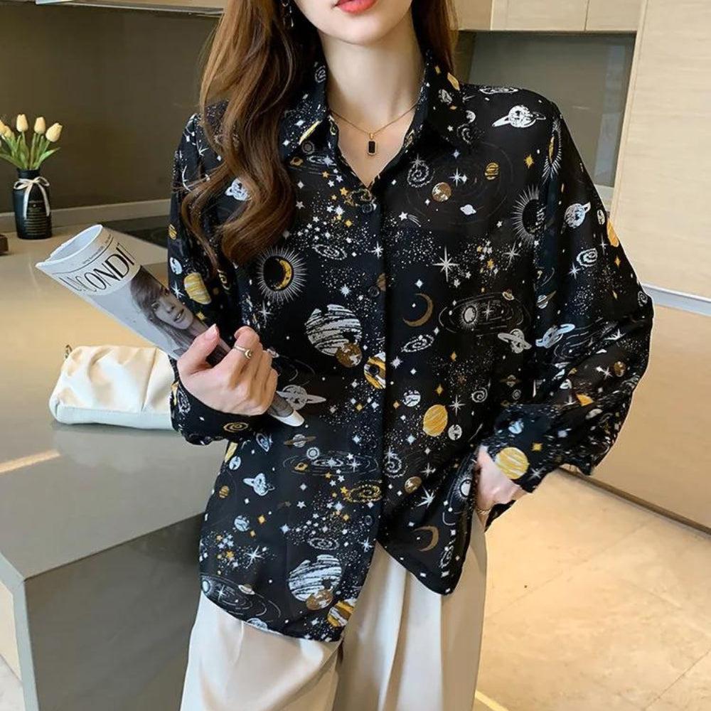 Galaxy Chiffon Shirt - KAYSMAR