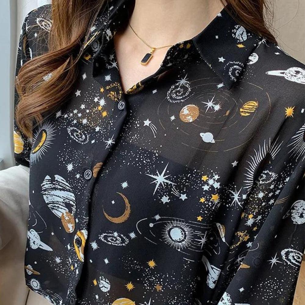 Galaxy Chiffon Shirt - KAYSMAR