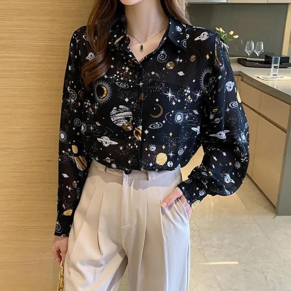 Galaxy Chiffon Shirt - KAYSMAR