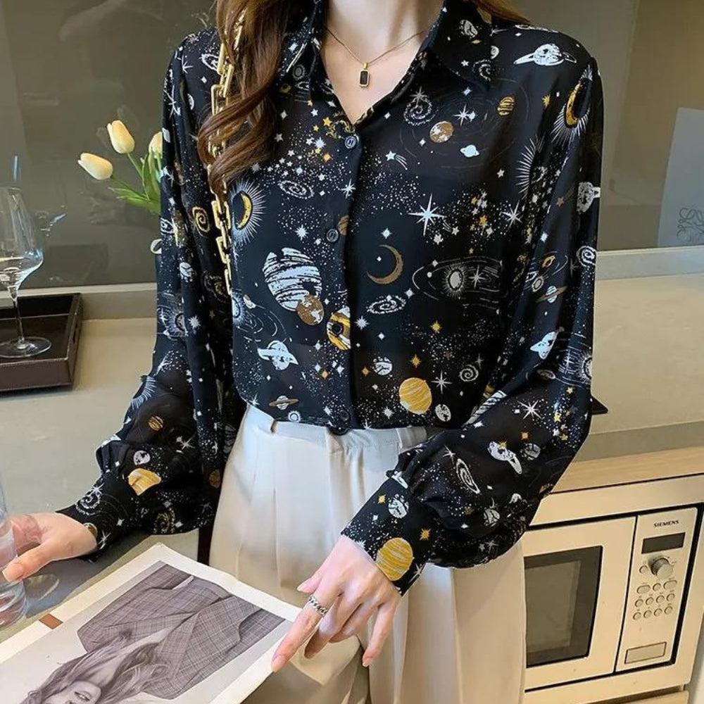 Galaxy Chiffon Shirt - KAYSMAR