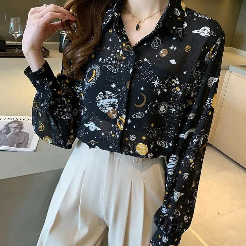 Galaxy Chiffon Shirt - KAYSMAR