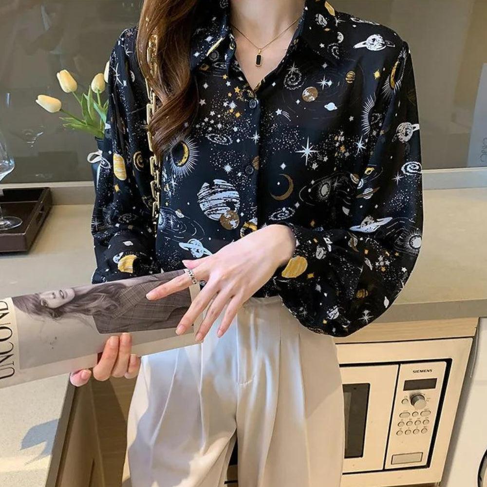 Galaxy Chiffon Shirt - KAYSMAR