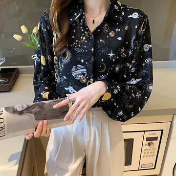 Galaxy Chiffon Shirt - KAYSMAR