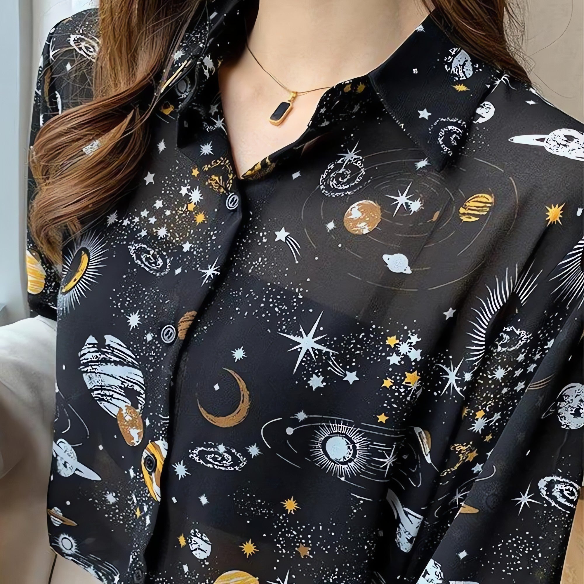 Galaxy Chiffon Shirt - KAYSMAR