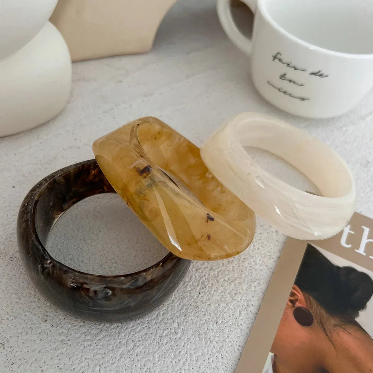 Geometric Chunky Resin Bracelet - KAYSMAR