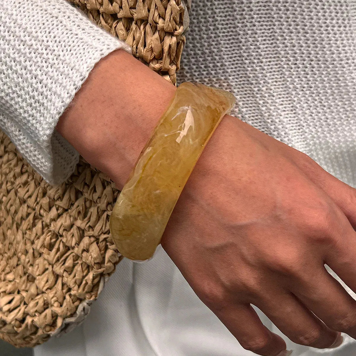 Geometric Chunky Resin Bracelet - KAYSMAR