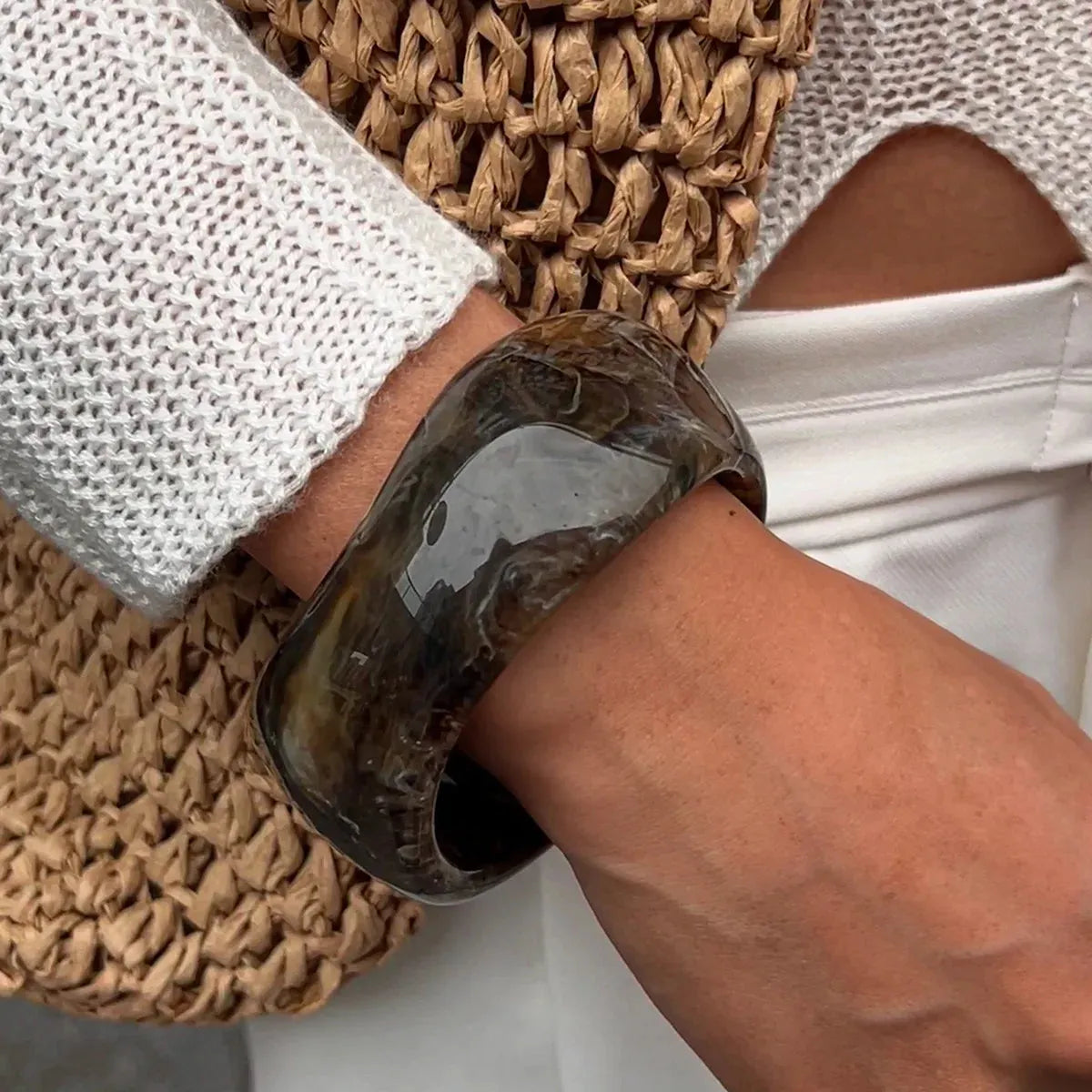 Geometric Chunky Resin Bracelet - KAYSMAR