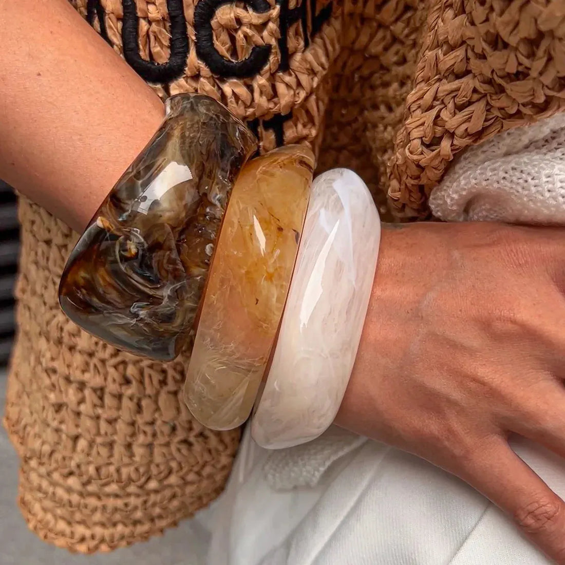 Geometric Chunky Resin Bracelet - KAYSMAR