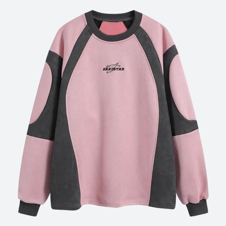 Geometric Shaped Graystar Sweatshirt - KAYSMAR