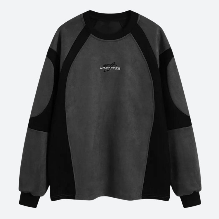 Geometric Shaped Graystar Sweatshirt - KAYSMAR