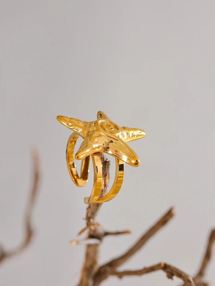 Gold Starfish Ring - KAYSMAR