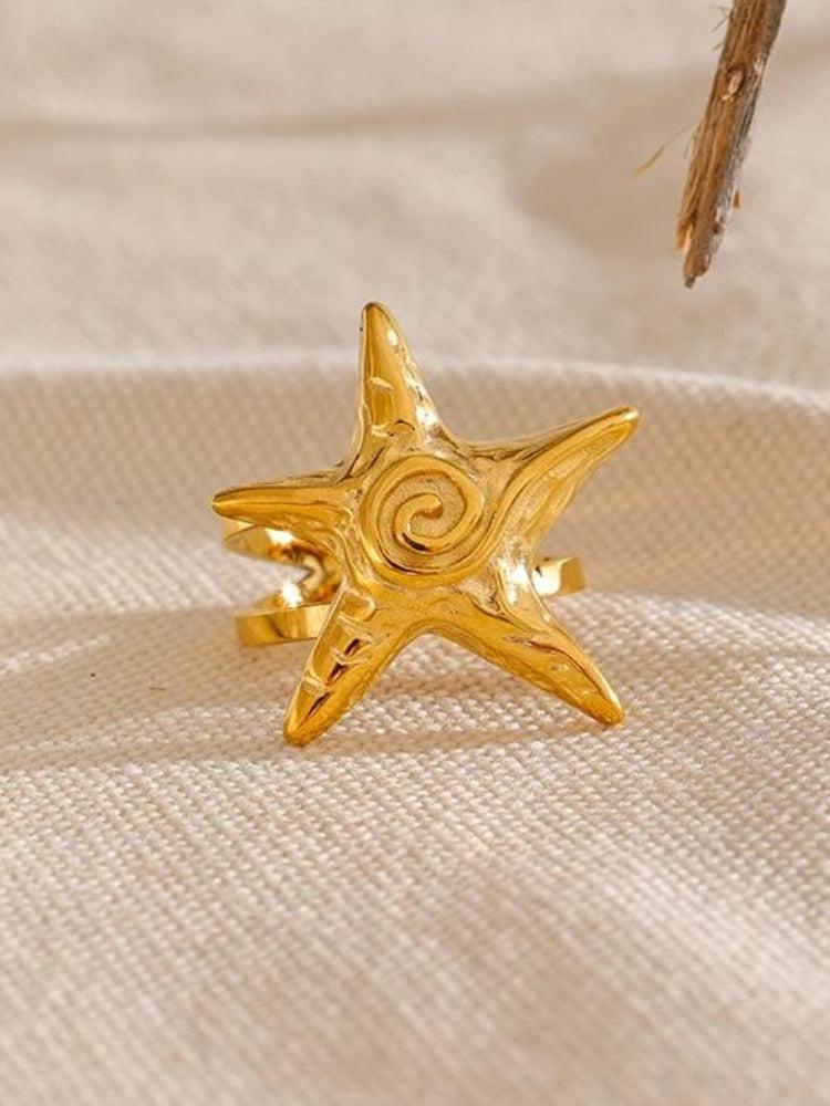 Gold Starfish Ring - KAYSMAR