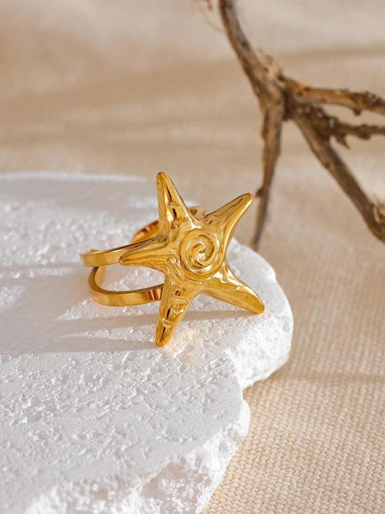 Gold Starfish Ring - KAYSMAR