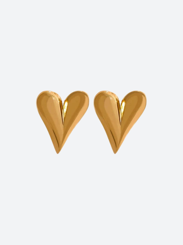 Golden Heart Necklace & Earrings Set - KAYSMAR