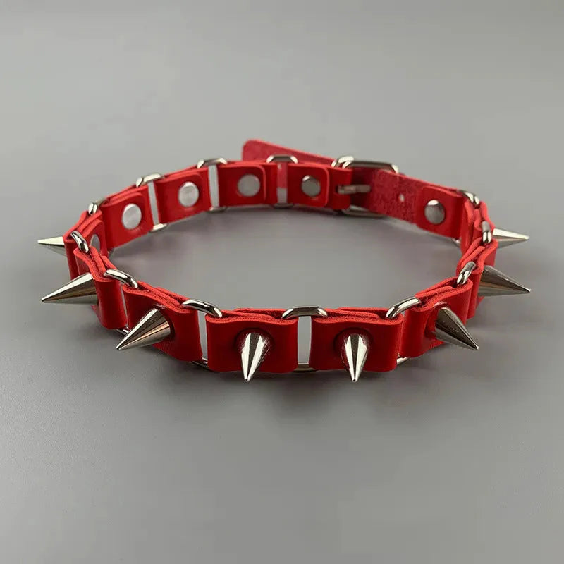 Goth Barbed Choker Collar Necklace - KAYSMAR