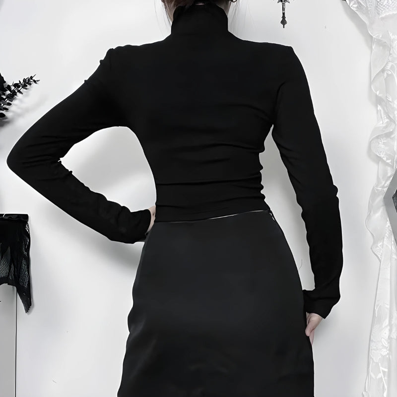 Goth Cross Cut Out Top - KAYSMAR