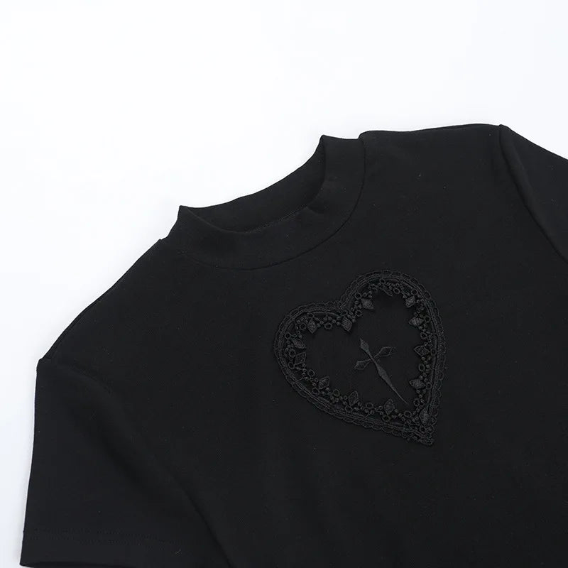Goth Heart & Cross Top - KAYSMAR