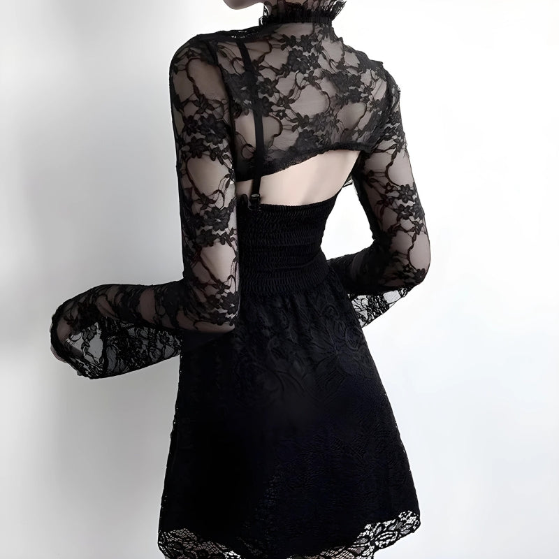 Goth Sheer Lace Bolero - KAYSMAR