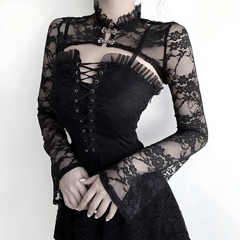 Goth Sheer Lace Bolero - KAYSMAR