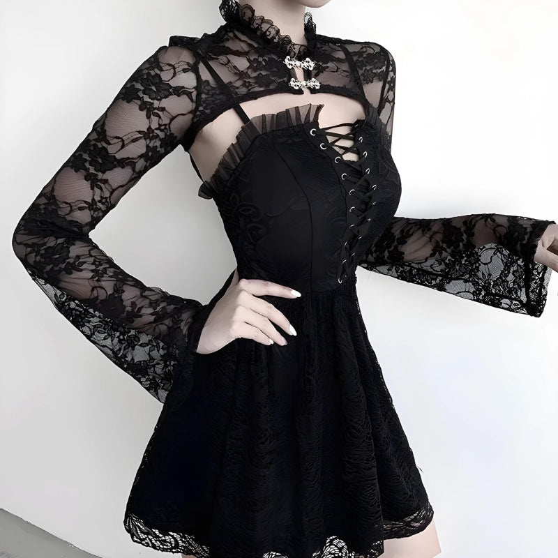 Goth Sheer Lace Bolero - KAYSMAR