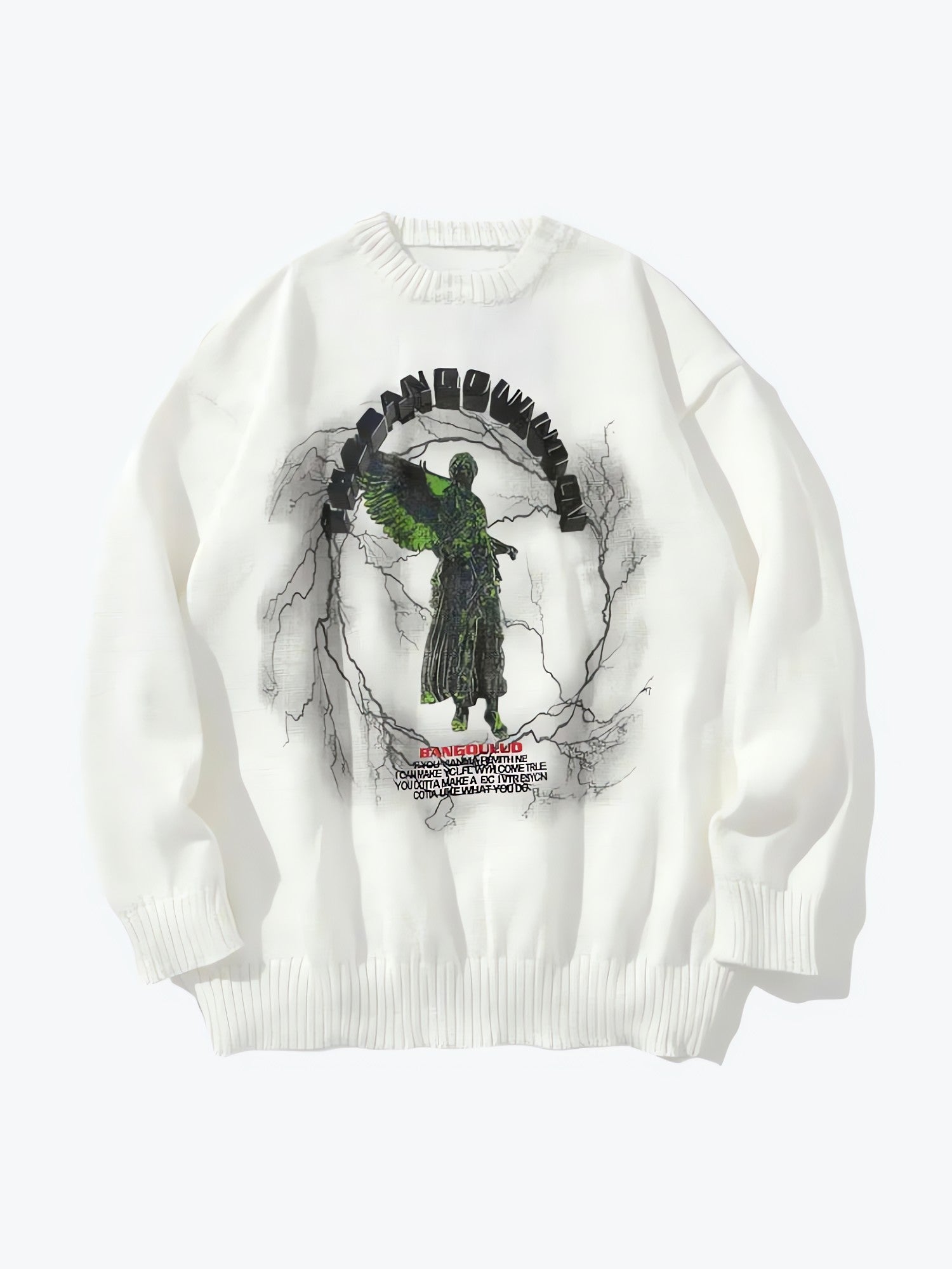 Goth Angel Knitted Sweater - KAYSMAR