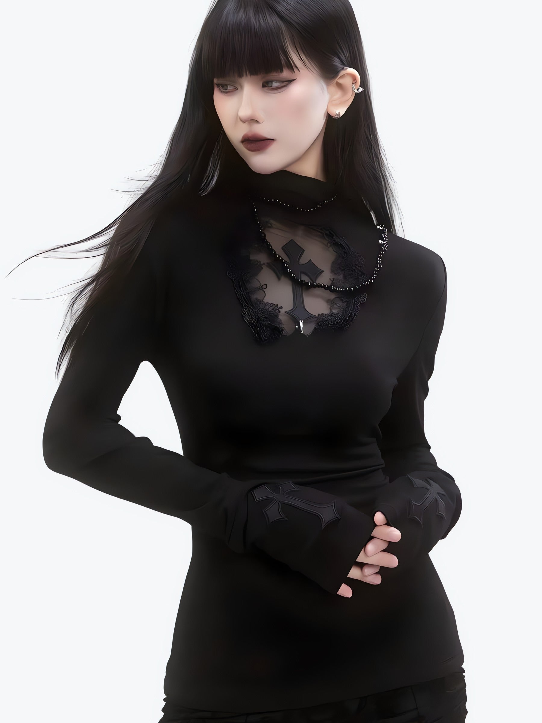 Goth Cross Top - KAYSMAR