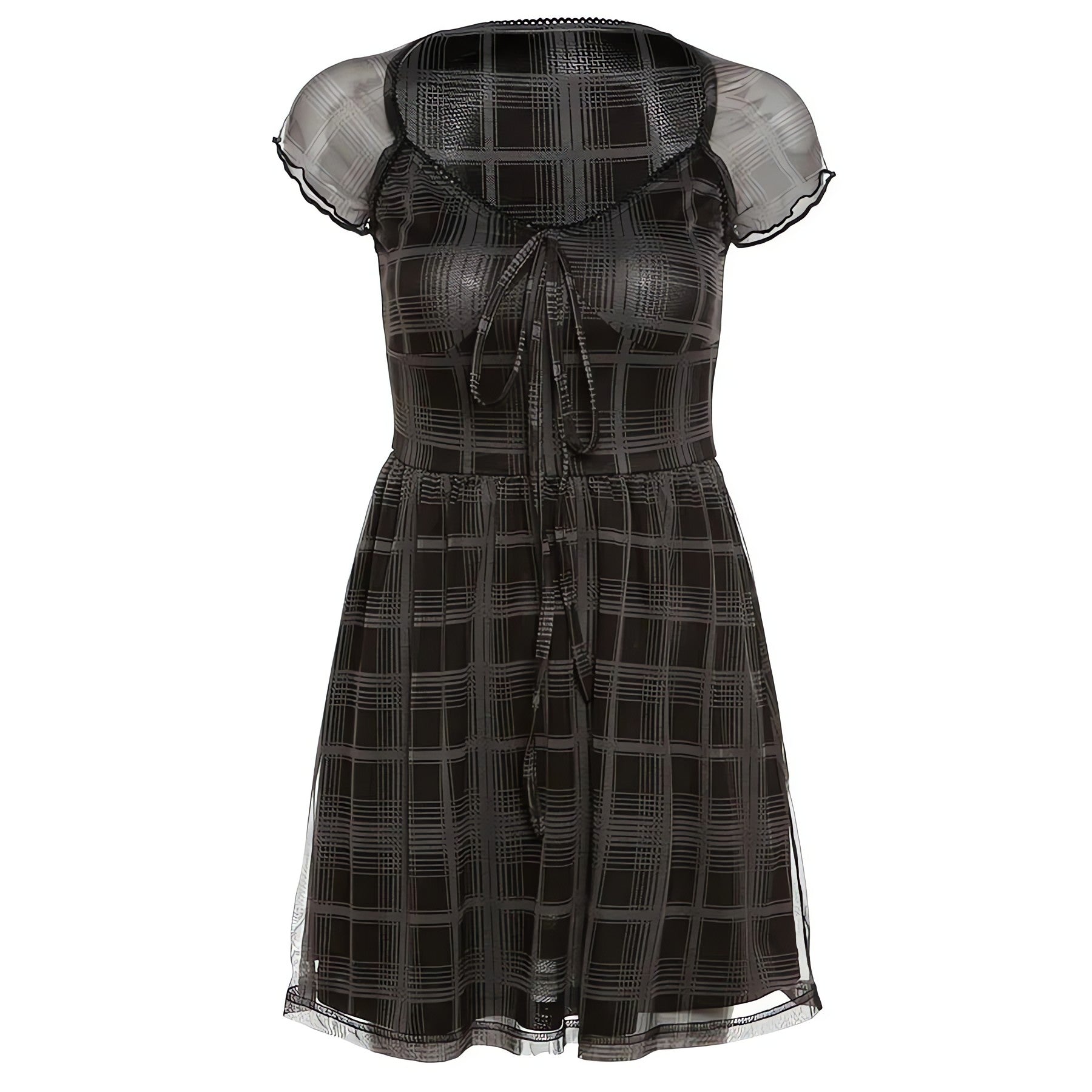 Goth Plaid Mini Dress - KAYSMAR
