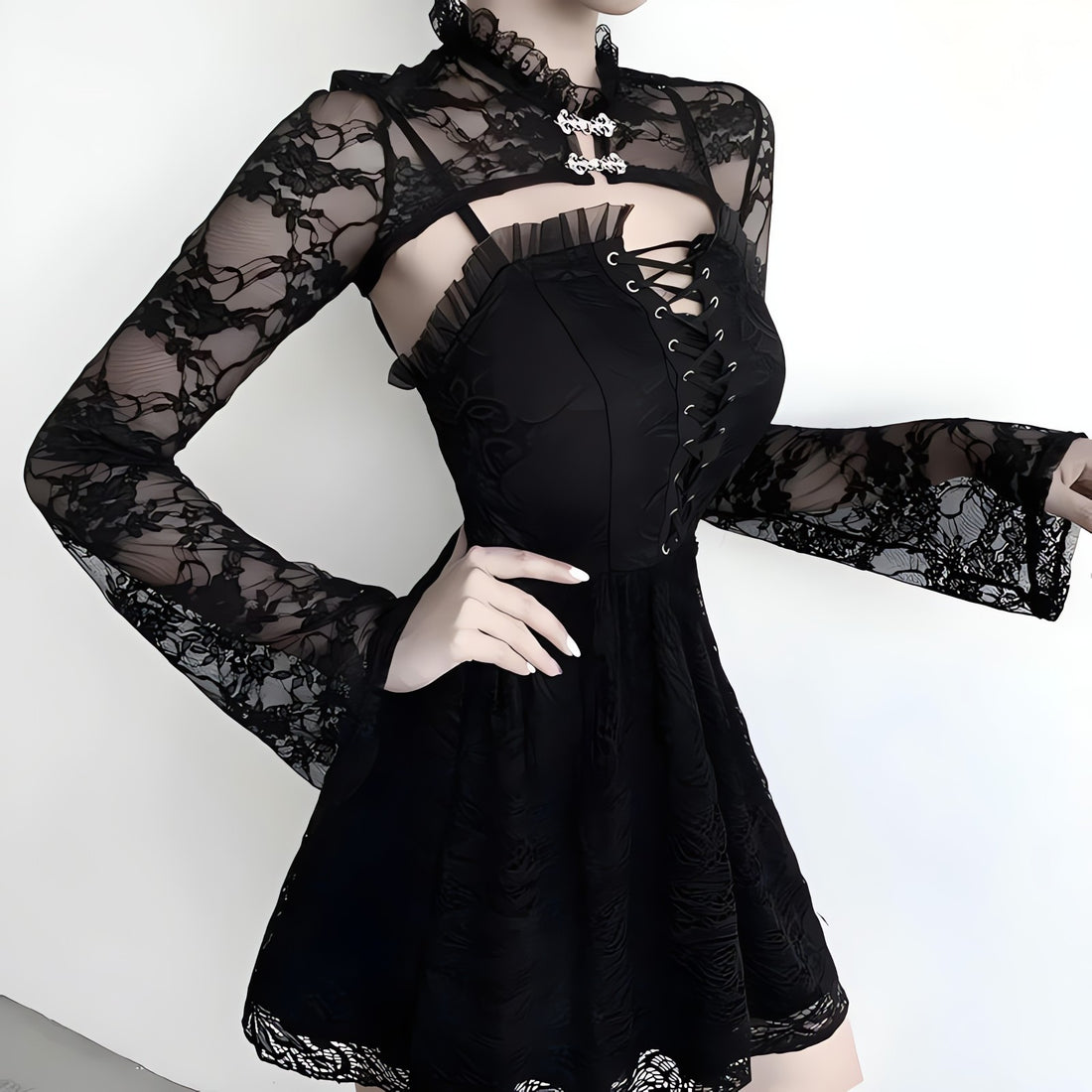 Goth Sheer Lace Bolero - KAYSMAR