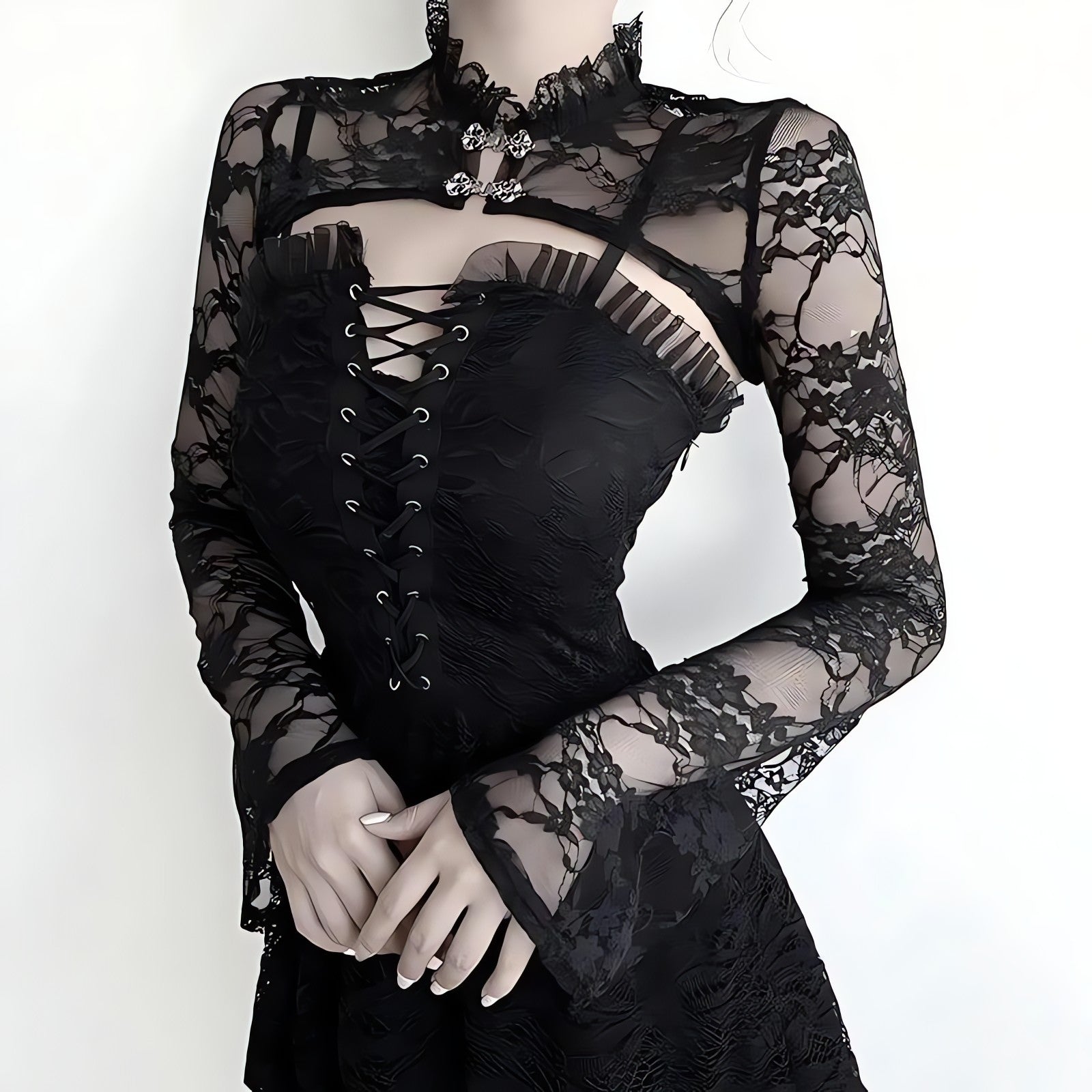 Goth Sheer Lace Bolero - KAYSMAR