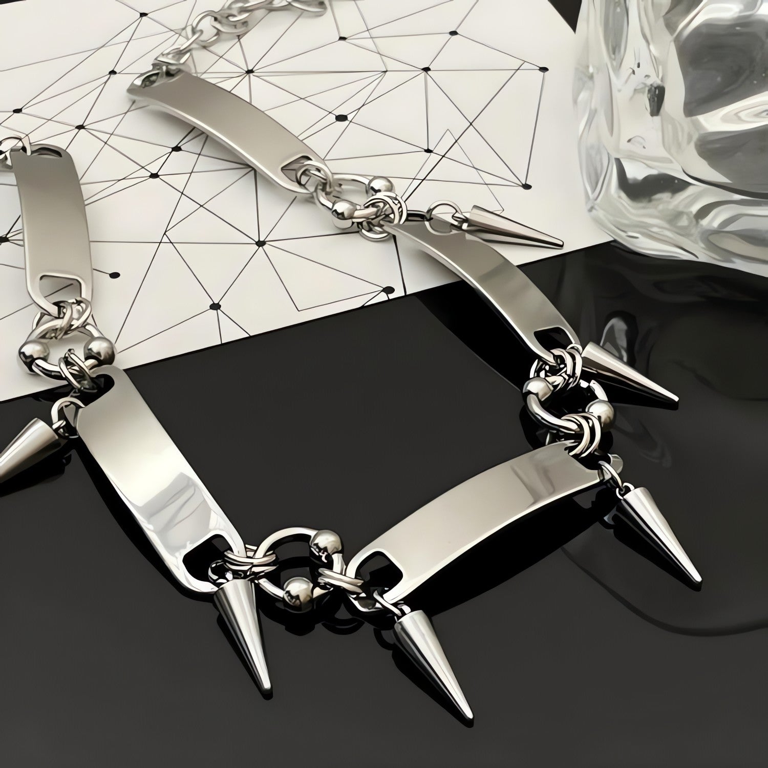 Goth Spiked Metal Choker - KAYSMAR