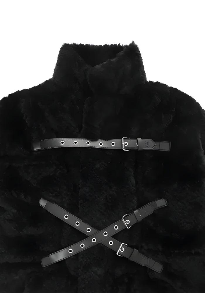 Gothic Faux Fur Fluffy Long Jacket - KAYSMAR