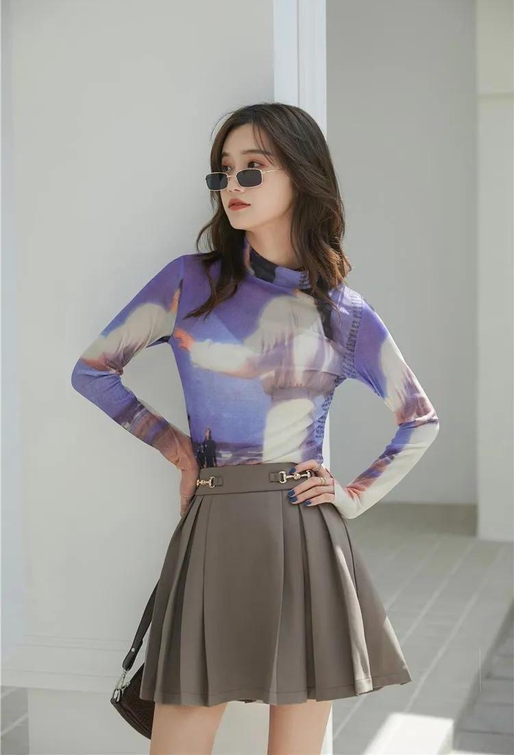 Graphic Women Printed Mesh Top - KAYSMAR