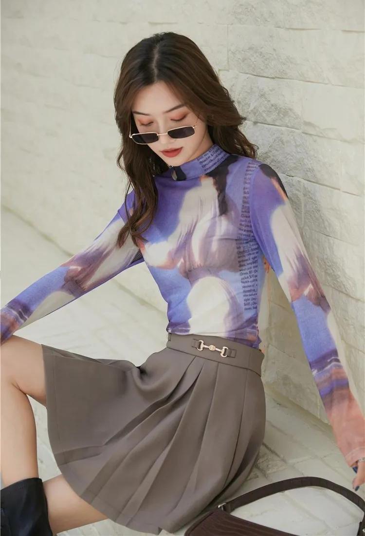 Graphic Women Printed Mesh Top - KAYSMAR