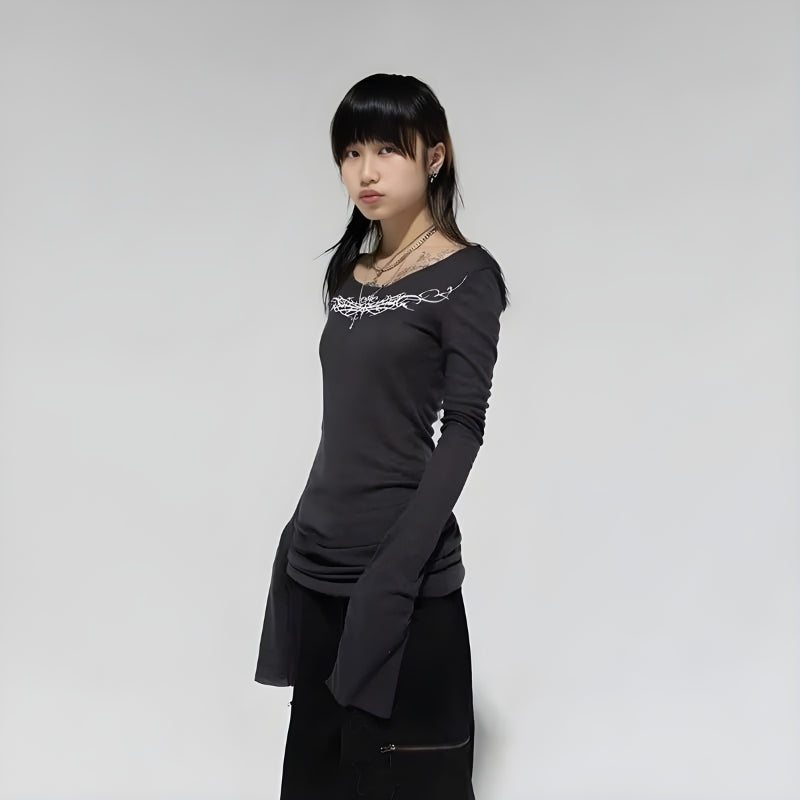 Grunge Barbed Wire Top - KAYSMAR