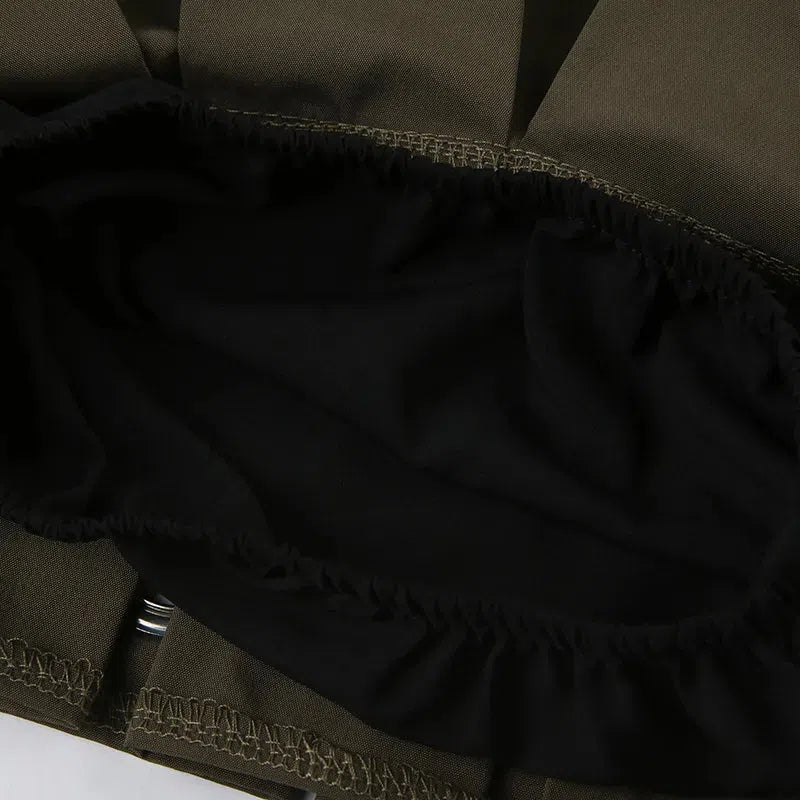 Grunge Belted Extra Mini Skirt - KAYSMAR