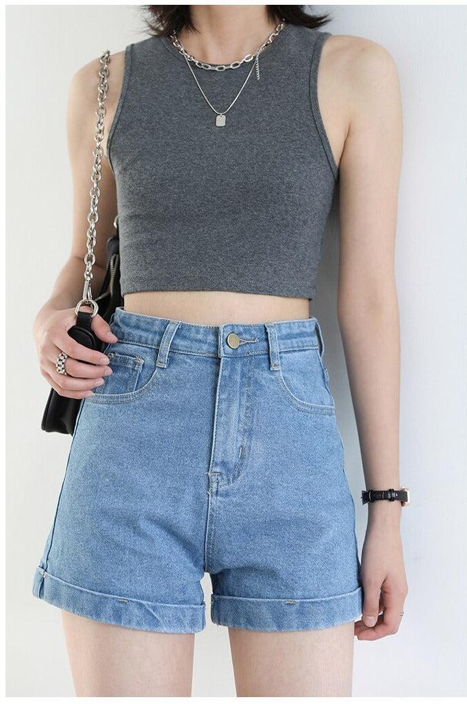 Grunge Black Jean Shorts - KAYSMAR