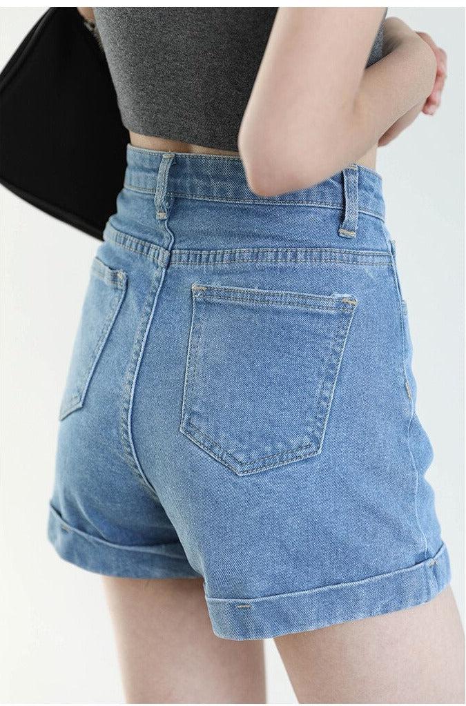 Grunge Black Jean Shorts - KAYSMAR