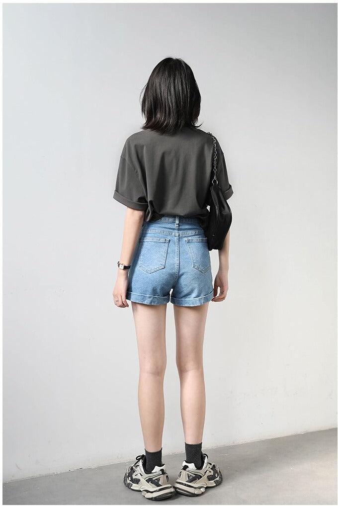 Grunge Black Jean Shorts - KAYSMAR