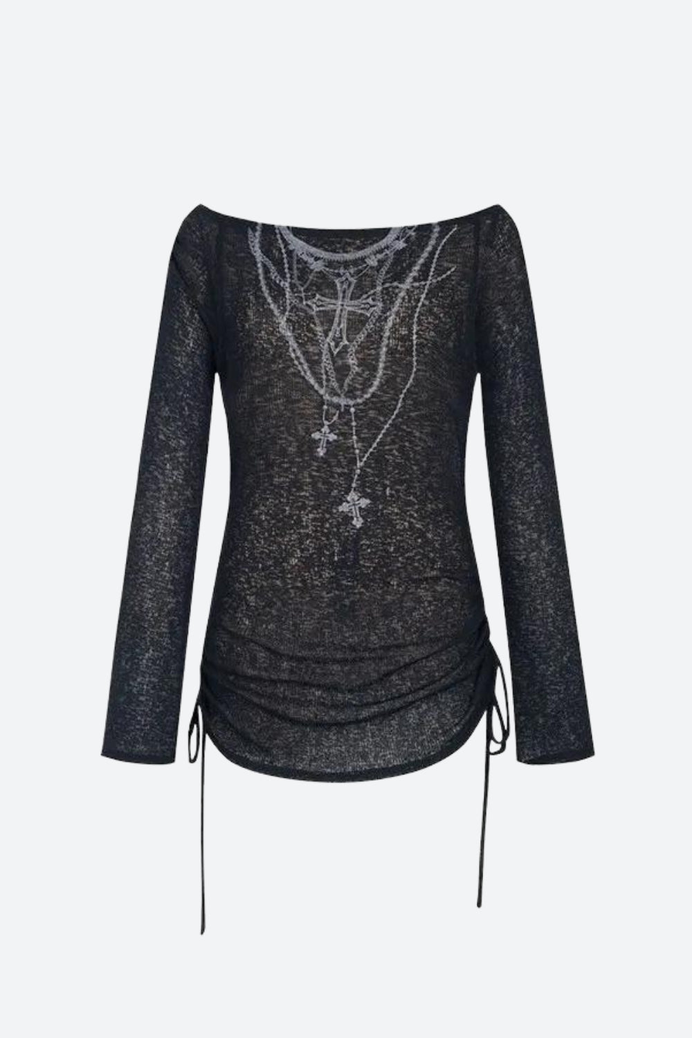 Grunge Cross Necklace Designed Top - KAYSMAR